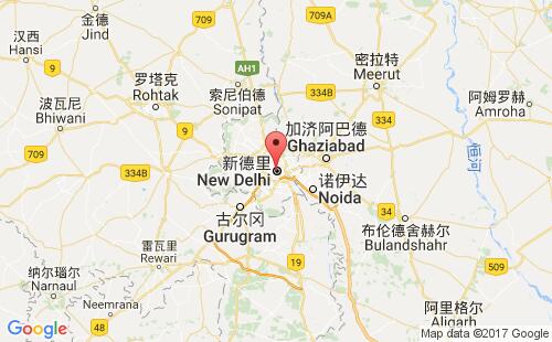 新德里港口地圖