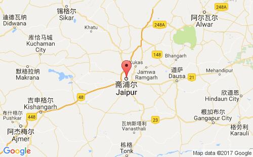 齋浦爾港口地圖