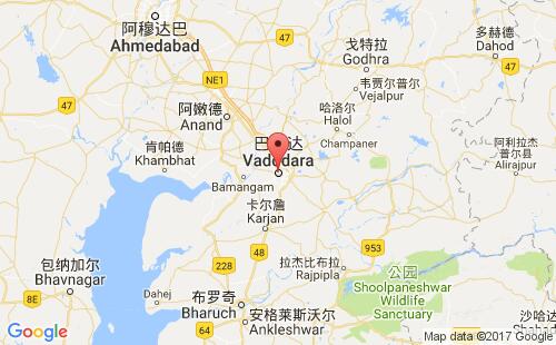 巴羅達港口地圖